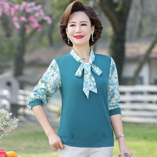 FW  698纱袖针织打底衫T恤宽松薄 商品图3