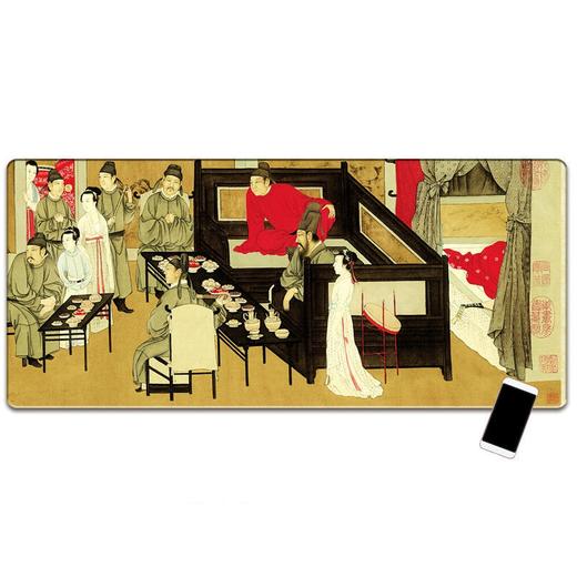 国潮复古垫 宋徽宗瑞鹤图 大号加厚锁边梵高星空杏花中国风古风王羲之艺桌垫 商品图6