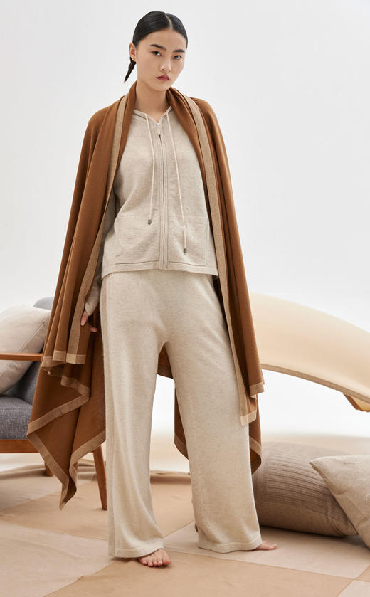 羊绒平纹包边双人毯 SJF93P872A 商品图3