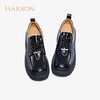 哈森女鞋2022春季新款休闲方跟圆头通勤饰扣粗跟深口女单鞋HS221602 商品缩略图2