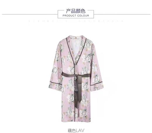 安莉芳薄款印花女士家居睡袍EL00361 商品图2