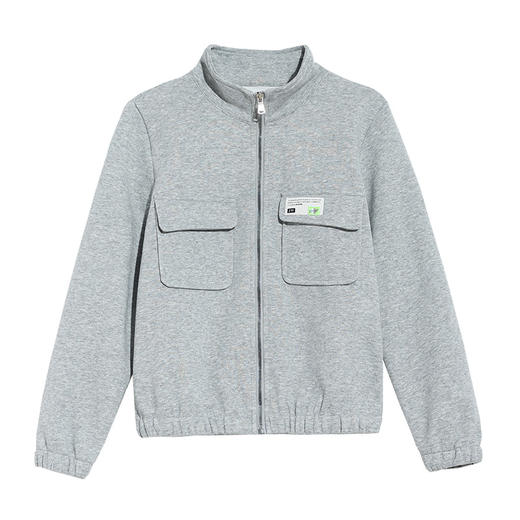 女春秋纯棉开衫卫衣2022新款妈妈女士立领短款外套 大码休闲百搭 TR-XX2373 商品图4