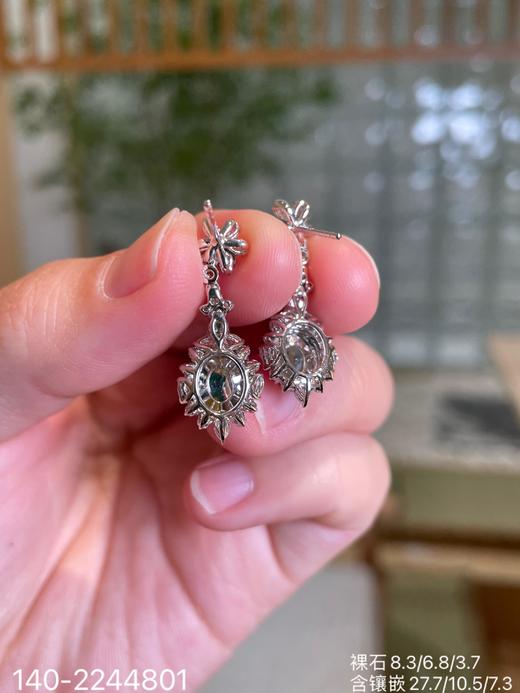 玻璃金翡蛋面耳坠  15999【140-2244801】 商品图7