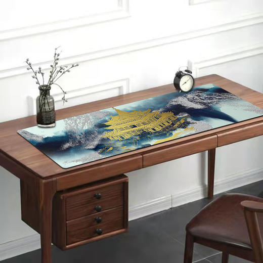 鼠标垫超大号国潮中国风电脑桌垫创意加厚锁边文艺办公桌垫键盘垫 商品图4