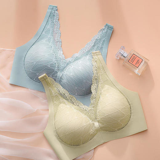 【安梨口袋星空点点蕾丝内衣】无缝贴合无感文胸性感蕾丝杯面W塑形聚拢定型宽肩带更舒适加宽侧比锁住副乳贴身呵护滋养抗Jun乳胶内杯舒适零束缚 商品图13