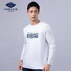 GOOD LUCK/德鲨100%棉亲肤舒适前胸烫钻工艺圆领长袖T恤LY12202-818 商品缩略图3