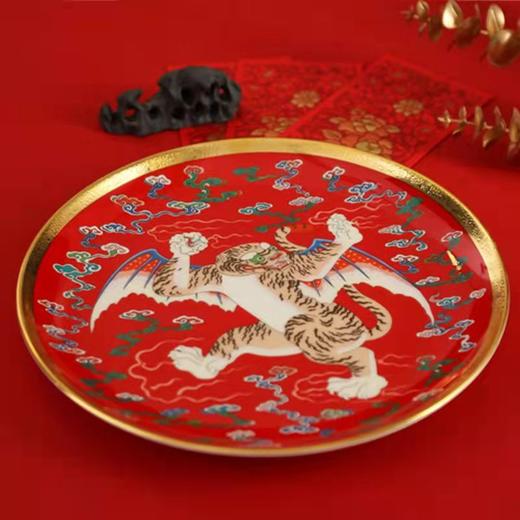 宫里的世界&南山匠人 老虎盘摆件 装饰盘 金丝掐丝 珐琅工艺 商品图2