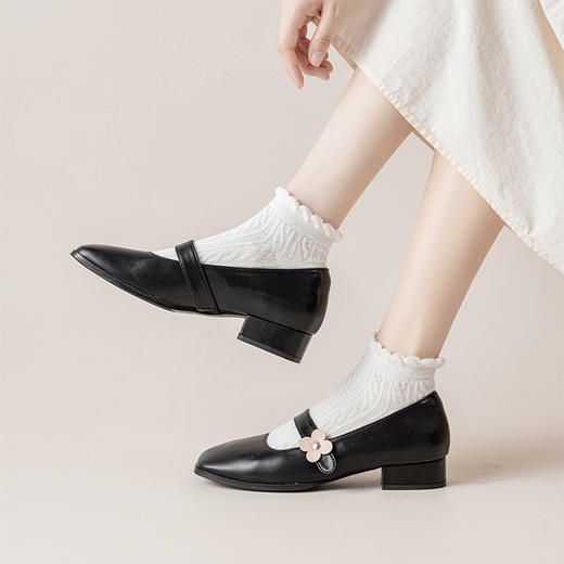 basiclive新疆麻花边棉袜 甄选新疆长绒棉 不掉色 不易起球 柔软舒适 木耳花边 弹力不勒 不易松垮 商品图8