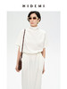 HIDEMI 简约设计感微荡立领半袖廓形套装 黑色/白色 上衣/半身裙 商品缩略图6