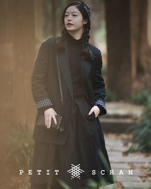 PETIT SCHAN小闪 CLO#070 Boyfriend男朋友的西装 日本进口亚麻oversize翻立领两穿西装外套   商品图9