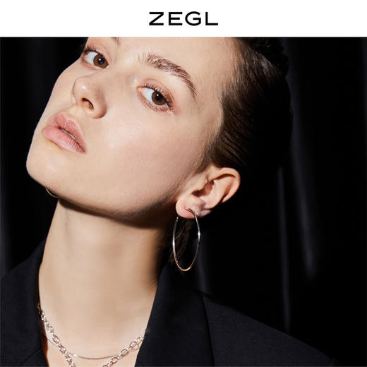 925银大小耳圈女韩国个性气质耳坠耳钉耳饰圆形圆圈圈款圆环耳环 商品图1