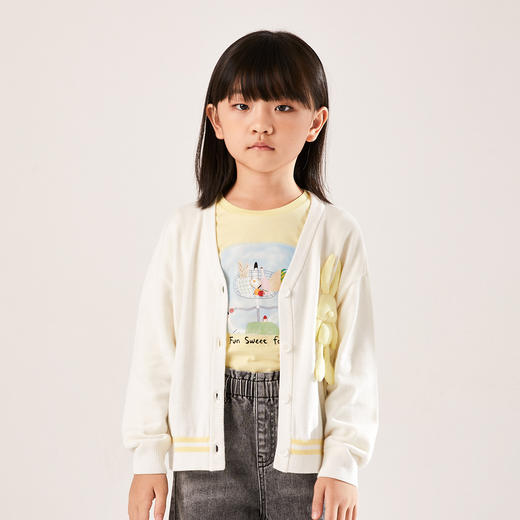 安奈儿女童棉线开衫ag214517 商品图0