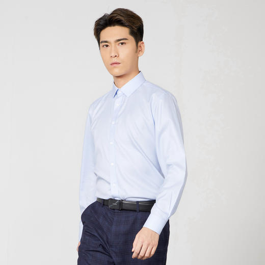 雅戈尔男士长袖衬衫春季新款商务休闲免烫衬衫YLTP125191IFA 商品图1