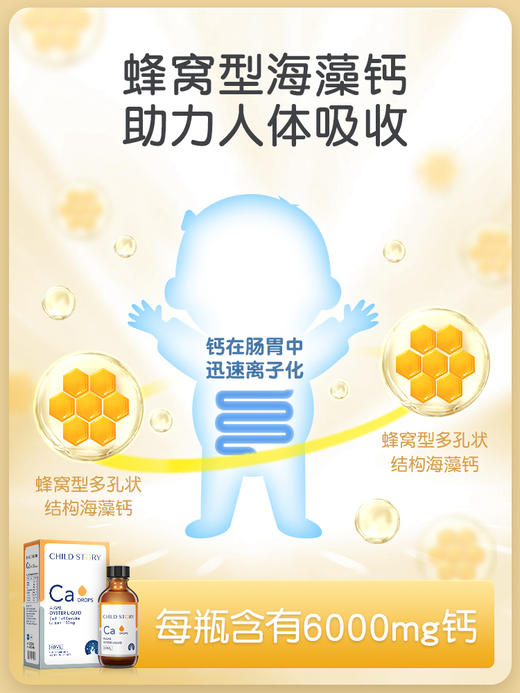 童年故事 海藻牡蛎饮料 儿童钙滴剂 加拿大原装进口正品 60ml/瓶【72小时发货】 商品图1