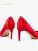 哈森女鞋2022春季新款欧美细跟尖头时装鞋宴会饰扣婚鞋女单鞋HS227183 商品缩略图4