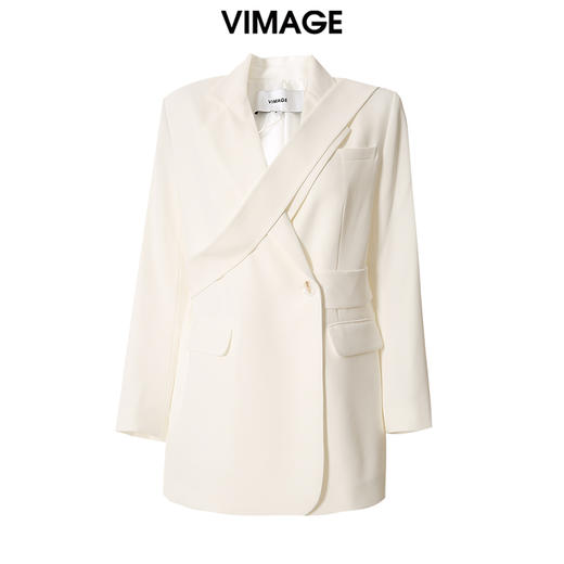VIMAGE/纬漫纪春季新款气质帅气职业百搭显瘦西装外套V1703318 商品图0