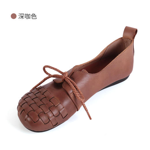 富贵吉祥2022圆头皮编时尚女鞋f202162 商品图6