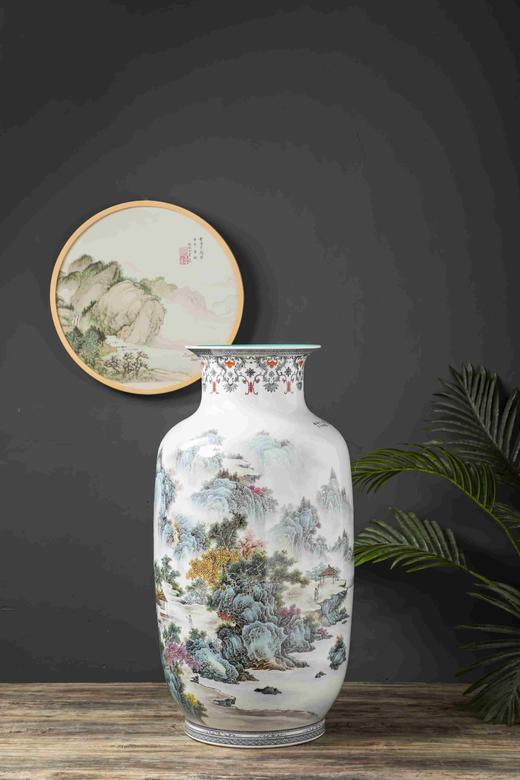 江龙:500件粉彩山水《源远流长》《秀丽山河》 商品图0