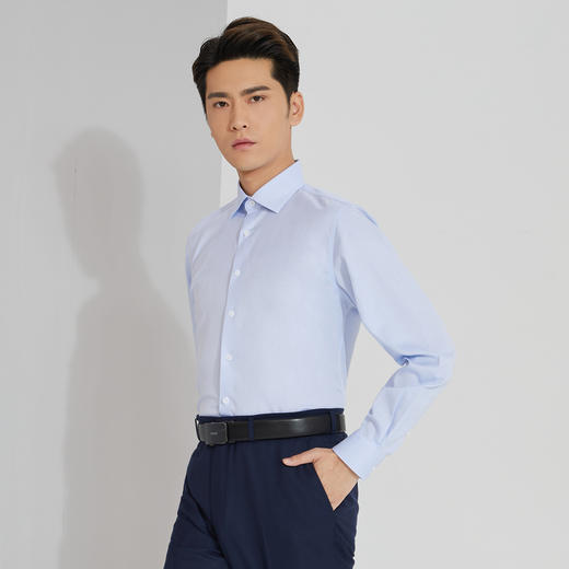 雅戈尔男士长袖衬衫秋冬新款商务休闲免烫衬衫YLTP125190IBA 商品图2