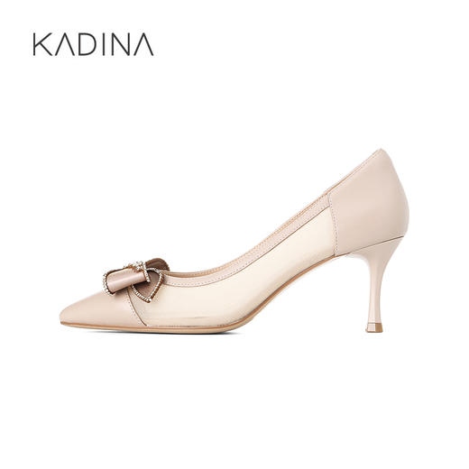 卡迪娜2022年春季新款月下玫瑰尖头细跟高跟时装鞋单鞋女KS221507 商品图0