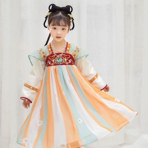 儿童汉服女瑶瑶夏季古装仙女裙公主裙齐胸襦裙长袖连衣裙学生日常 商品图4