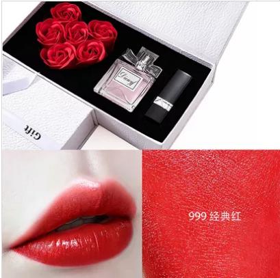 “迪奥亚菲”口红香水套盒花漾甜心香水持久淡香送玫瑰花礼盒50ml 商品图2