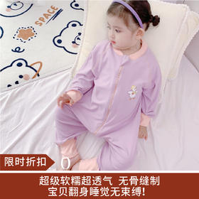 【限时折扣】22新款婴儿德绒睡袋 （黄色-熊霸天下/紫色-暴富鸭/粉色-小富婆/蓝色-小富翁）M-XXL