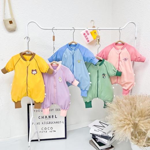 【限时折扣】22新款婴儿德绒睡袋 （黄色-熊霸天下/紫色-暴富鸭/粉色-小富婆/蓝色-小富翁）M-XXL 商品图1