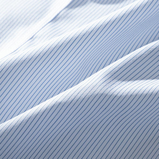 【纯棉免烫精美刺绣】罗蒙男士长袖衬衫春夏正装商务通勤免烫条纹衬衣 商品图8