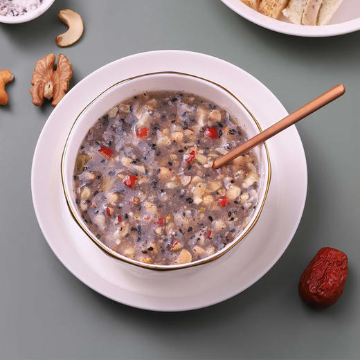 【兰博农场】新疆红糖坚果泡泡藕粉羹铝包装冲饮500g低卡孕妇可食 商品图3