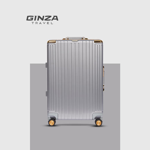 银座时尚ins铝框密码拉杆箱万向轮大容量男旅行李箱20/24/28寸9890K 商品图10
