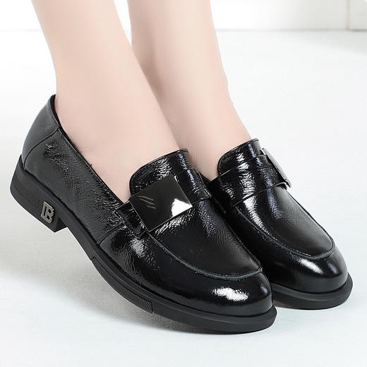 新款真皮亮女单皮鞋乐福鞋软底软面驾车郊游   KQ-SX598 商品图3