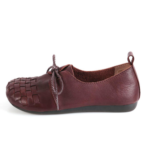 富贵吉祥2022圆头皮编时尚女鞋f202162 商品图4