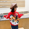 男女童卫衣加绒新虎年红色儿童洋气宝宝2022新款韩版拜年服上衣潮 商品缩略图7