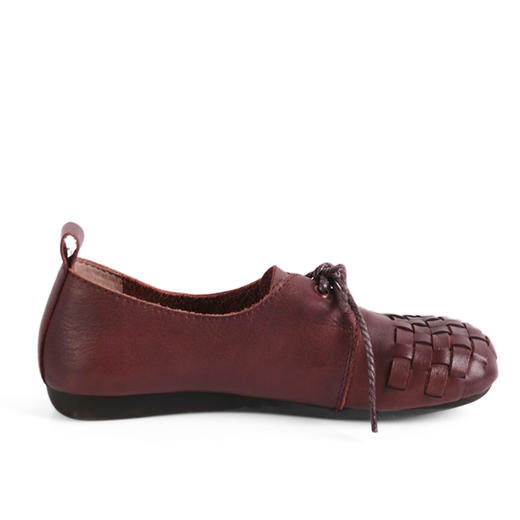 富贵吉祥2022圆头皮编时尚女鞋f202162 商品图3