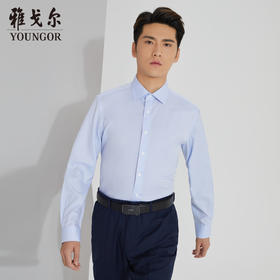 雅戈尔男士长袖衬衫秋冬新款商务休闲免烫衬衫YLTP125190IBA