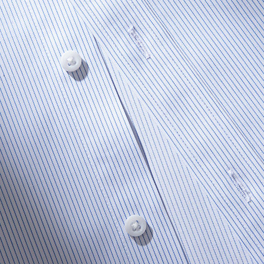 【纯棉免烫精美刺绣】罗蒙男士长袖衬衫春夏正装商务通勤免烫条纹衬衣 商品图5