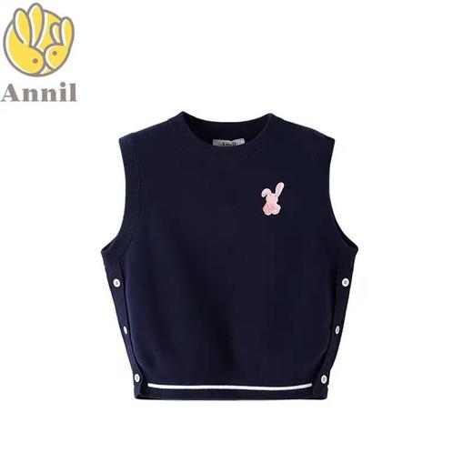 安奈儿女童棉线背心ag212518 商品图0