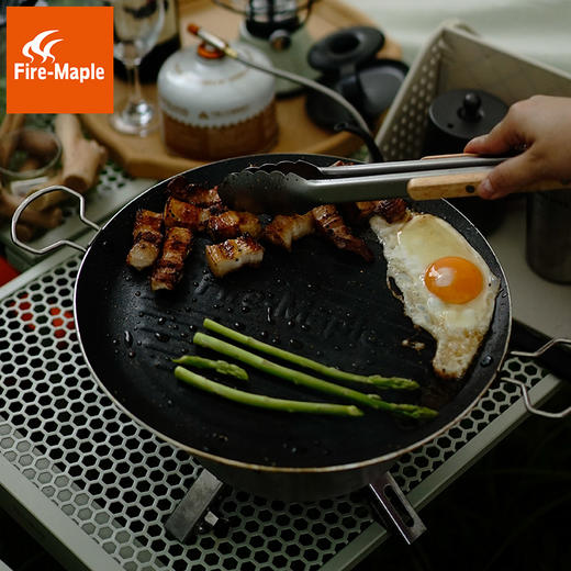 火枫户外百味煎烤盘烧烤露营烧烤盘麦饭石色不沾涂层 商品图5