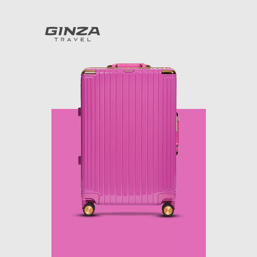 银座时尚ins铝框密码拉杆箱万向轮大容量男旅行李箱20/24/28寸9890K 商品图13