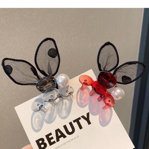 儿童款兔耳朵蝴蝶结抓夹刘海发夹网红头顶夹子可爱马尾时尚夹头饰 商品图5