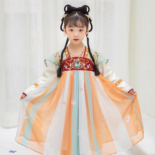 儿童汉服女瑶瑶夏季古装仙女裙公主裙齐胸襦裙长袖连衣裙学生日常 商品图5
