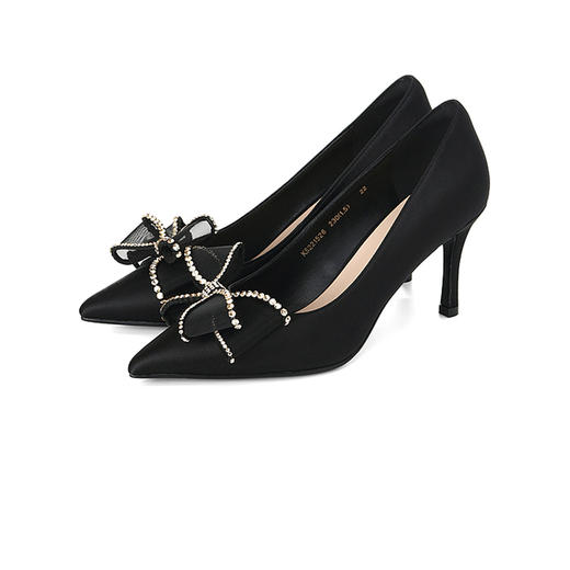 卡迪娜2022年春季新款细跟高跟婚宴时装鞋单鞋KS221526 商品图1