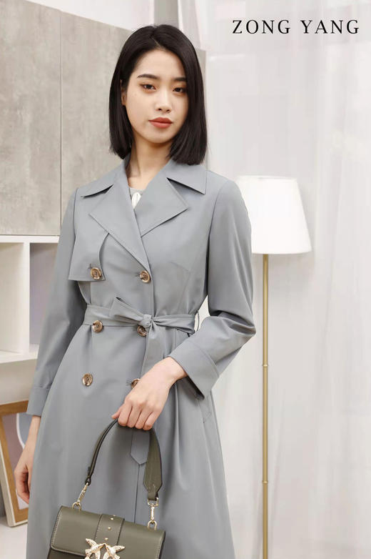 宗洋修身版中长款风衣BCL2CF7814-56 商品图0