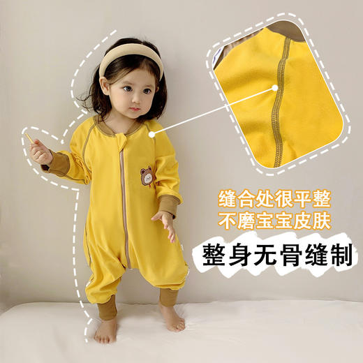 【限时折扣】22新款婴儿德绒睡袋 （黄色-熊霸天下/紫色-暴富鸭/粉色-小富婆/蓝色-小富翁）M-XXL 商品图2