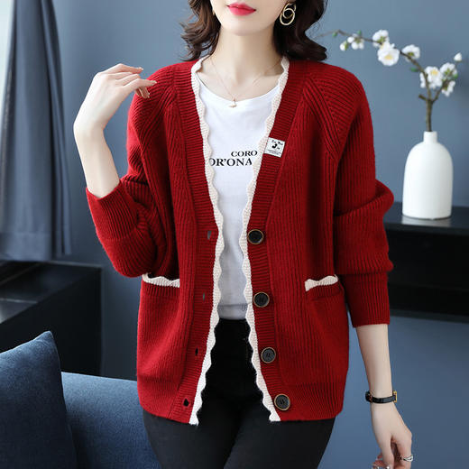 针织开衫，外搭披肩毛衣外套洋气短款上衣CC-26-6005 商品图1