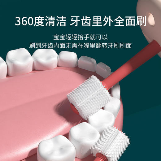 淘气宝贝 纳米乳牙刷【宝宝婴幼新生儿童小孩】软毛牙膏牙杯套装 商品图2
