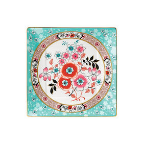 英国威基伍德 WEDGWOOD 玮致活漫游美境14.5cm 骨瓷方盘欧式餐盘礼盒