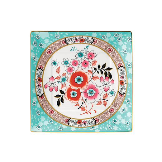 英国威基伍德 WEDGWOOD 玮致活漫游美境14.5cm 骨瓷方盘欧式餐盘礼盒 商品图0
