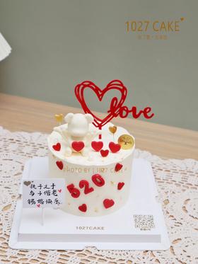 1027CAKE  | 520  爱的告白 小熊 周年纪念 情人节